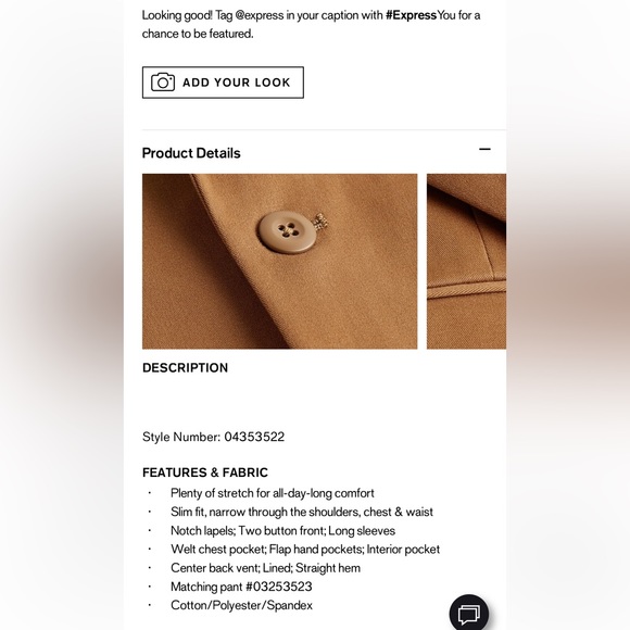 Express. Suit jacket - Picture 8 of 8